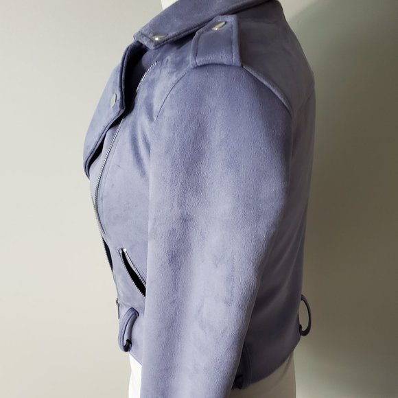 BAR III FAUX SUEDE MOTO JACKET - Picture 7 of 9